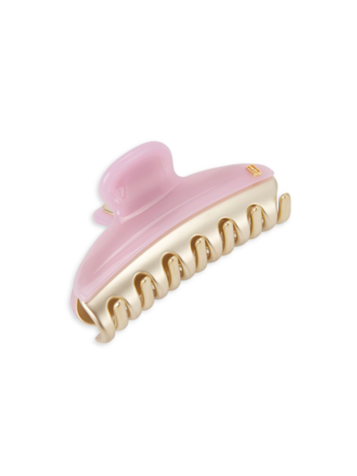 Alexandre De Paris Floralie Claw Hair Clip In Opal Rose