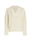 CO WOMEN'S WOOL & CASHMERE V-NECK SWEATER
