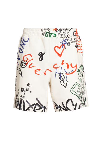 Givenchy Board Fit All-over Print Shorts In Multicolored