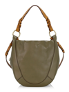 Ulla Johnson Hilma Leather Bucket Bag In Olive Forest