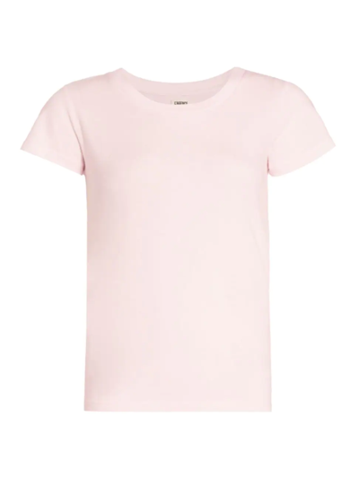 L Agence Cory High-low Tee In Soft Pink