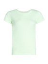 L Agence Cory High-low Tee In Soft Mint