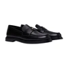 Max Mara 20mm Brushed Leather Loafers In Nero