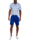 Robert Graham Belgrade Cotton Blend Stretch Solid Classic Fit Shorts In Medium Blue