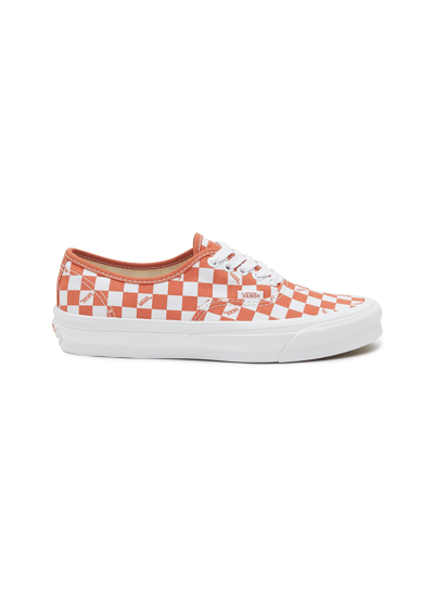 Vans 'og Authentic Lx' Chequered Canvas Low Top Sneakers In Orange