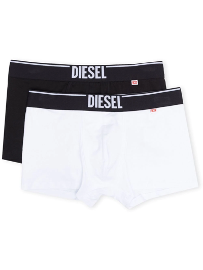 Diesel 2-pack Of Logo Briefs In White