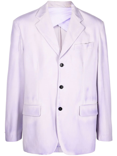 Msgm Men's 3240mg06t227013 Purple Other Materials Blazer