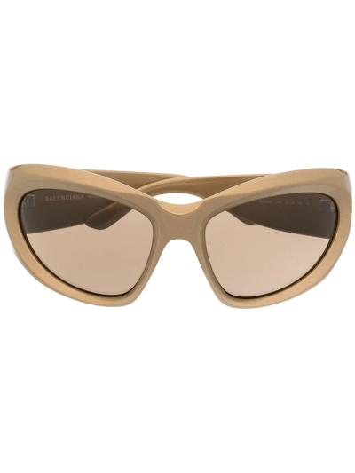Balenciaga Cat-eye Frame Sunglasses In Brown