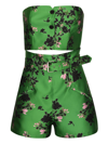 PHILOSOPHY DI LORENZO SERAFINI BELTED WAIST FLORAL PRINT OVERALL