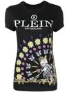 Philipp Plein Skeleton-print Round Neck T-shirt In Black