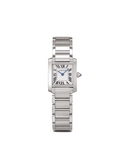 Pre-owned Cartier  Tank Francaise 25mm In White