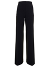 Pinko Dattero Crepe Wide-leg Trousers In Black