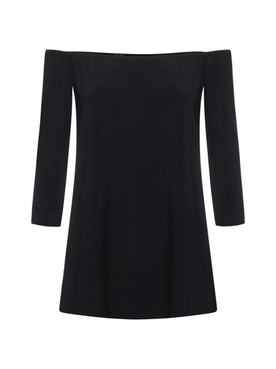 Norma Kamali Off Shoulder Jersey Top In Black