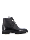 John Lobb Men's Alder Grained Leather Hiking Boots In R Black