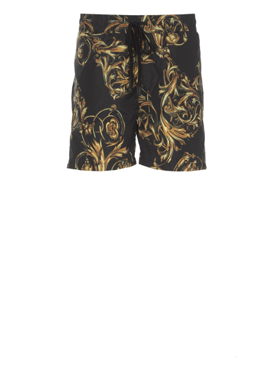 Versace Jeans Couture 'garland' Shorts In Black