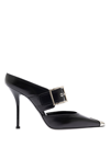 Alexander Mcqueen Metal-toecap 110mm Heel Pumps In Black
