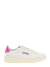 AUTRY AUTRY WOMANS DALLAS WHITE AND PINK LEATHER SNEAKERS