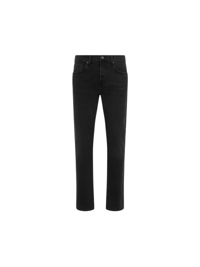7 For All Mankind The Straight Upfront Jeans In Nero