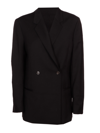 Totême Double-breasted Grain De Poudre Blazer In 200