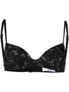 Eres Metallic-threading Embroidered Bra In Black