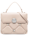 PHILIPP PLEIN QUILTED LEATHER TOP-HANDLE BAG