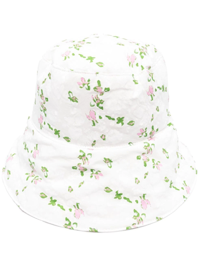 Philosophy Di Lorenzo Serafini Floral-print Bucket Hat In White