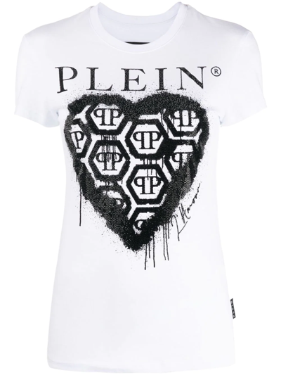 Philipp Plein Logo-print Short-sleeve T-shirt In White