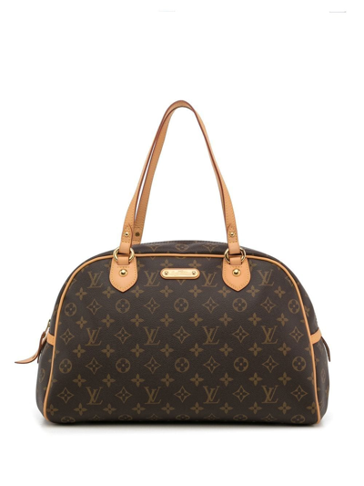 Pre-owned Louis Vuitton 2008  Monogram Montorgueil Gm Tote In Blue
