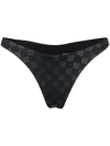 Misbhv Monogram-pattern Bikini Bottoms In Black