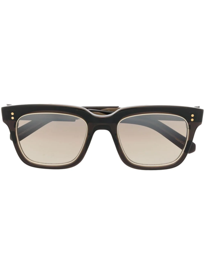 Garrett Leight Metallic-trim Rectangular-frame Glasses