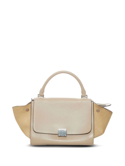 Pre-owned Celine Trapeze Satchel Bag In Brown