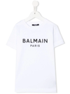 Balmain Logo Crew-neck T-shirt In White