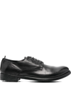 Officine Creative Concrete Leather Derby Shoes In Black