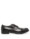 Officine Creative Concrete Leather Derby Shoes In Brown