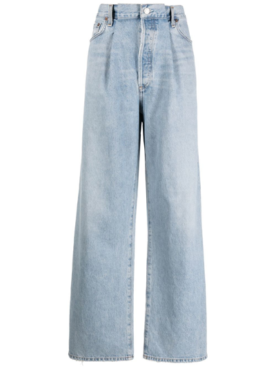 Agolde Dax Upsized Jeans In Light Blue
