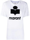 ISABEL MARANT ÉTOILE LOGO-PRINT LINEN T-SHIRT