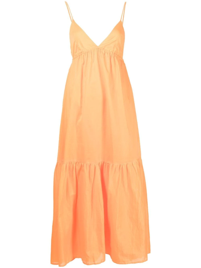 Faithfull The Brand Wilonna Midi Dress In Orange