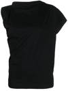 Vivienne Westwood Draped Detailing On Cap Sleeves In Black