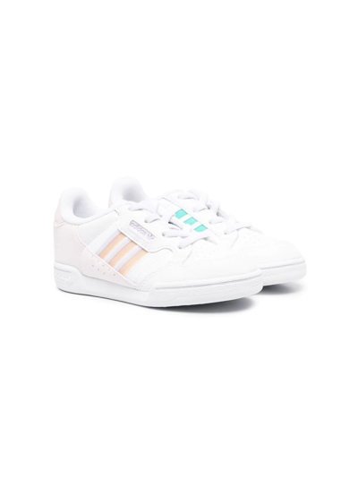 Adidas Originals Babies' Continental Stripes Trainers In White