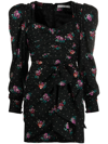 ALESSANDRA RICH FLORAL-PRINT MINIDRESS