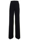 Pinko Dattero Crepe Wide-leg Trousers In Black