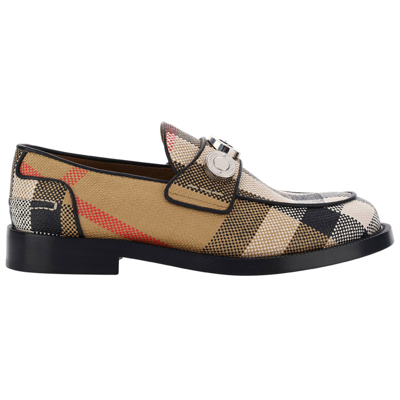 Burberry Women's Loafers Moccasins In Beige