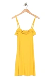 Bb Dakota By Steve Madden One Summer Night Rib Minidress In Sunflower Yellow