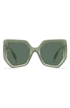 Marc Jacobs 52mm Geometric Sunglasses In Green