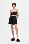 Ganni Drawstring Suit Shorts Black Size 36