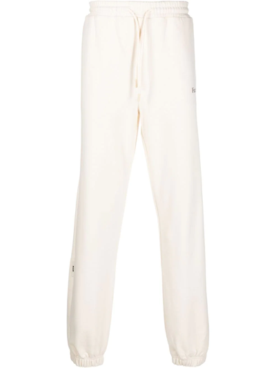 Msgm Slogan-print Joggers In Weiss