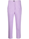 MSGM STRAIGHT-LEG CROPPED TROUSERS