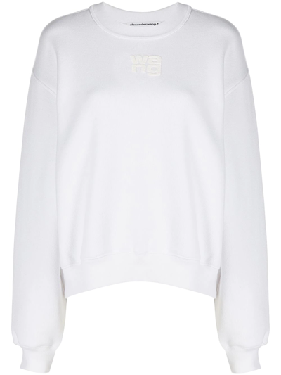 Alexander Wang Sweatshirt With Print In Blanco