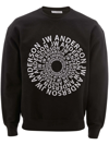 Jw Anderson J.w. Anderson Swirl Logo Embroidered Sweatshirt In Black
