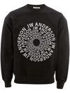 Jw Anderson Swirl Logo Sweatshirt - Black In Schwarz